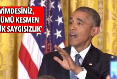 Beyaz Saray’da sözü kesilen Obama’dan sert tepki