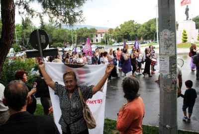 Muğla’da son günlerde işlenen kadın cinayetlerini protesto etmek amacıyla Muğla