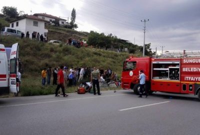 Çorum’un Sungurlu ilçesinde meydana gelen trafik kazasında 6 kişi yaralanırken,