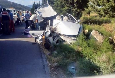 Aydın’ın Söke ilçesinde meydana gelen trafik kazasında 2 kişi öldü,