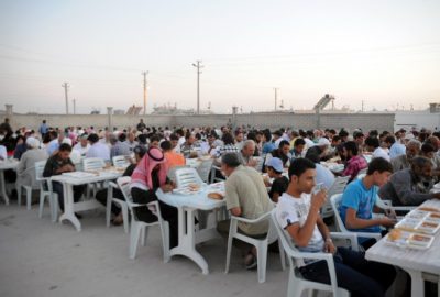 Şanlıurfa’nın Akçakale ilçesi Süleyman Şah Konaklama Tesisleri’nde barınan Suriyeli sığınmacılara