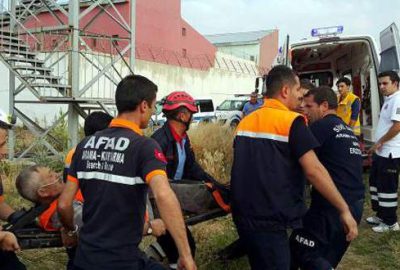 Erzurum'daki Kapalı Cezaevi bahçesinde yapılan atık su kazısında meydana gelen