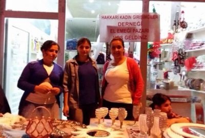 Hakkari’de kadın girişimciler kendi aralarında küçükte olsa bir pazar yeri