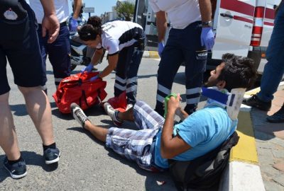 Muğla’nın Bodrum ilçesinde meydana gelen trafik kazasında motosiklet sürücüsü genç