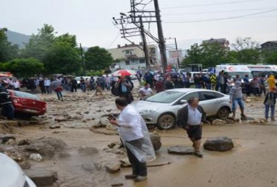 Fidyekızık’ta dere taştı!