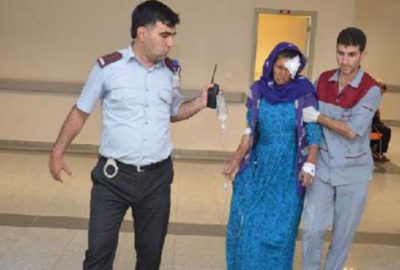 Şanlıurfa'nın Viranşehir İlçesi'nde tarım işçilerini taşıyan kamyonetin lastiğinin patlaması nedeniyle