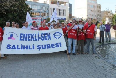 Devrimci İşçi Sendikaları Konfederasyonu’na (DİSK) bağlı Emekli Sen Salihli Şubesi,