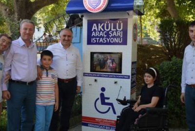 Orhangazi’de engellilere şarj istasyonu