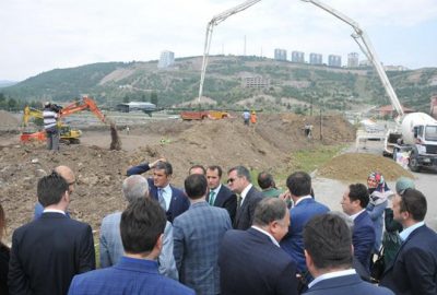 Ankara’nın Kızılcahamam ilçesine yapılacak olan yeni hastane binasının temeli düzenlenen