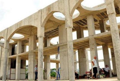 2 yıl önce temeli atılan cami ve kültür merkezi inşaatının