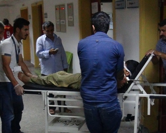 Omuzuna Batan Şişle Hastaneye Kaldırıldı