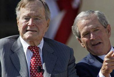 George Bush boyun kemiğini kırdı