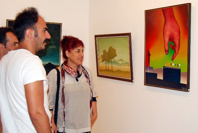 Öğretmen ressam Ömer Faruk Yaltirik’in, Sanko Sanat Galerisi’nde açtığı 5.