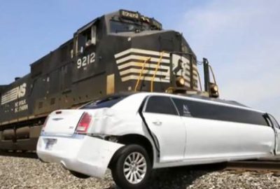 Tren limuzini böyle biçti!
