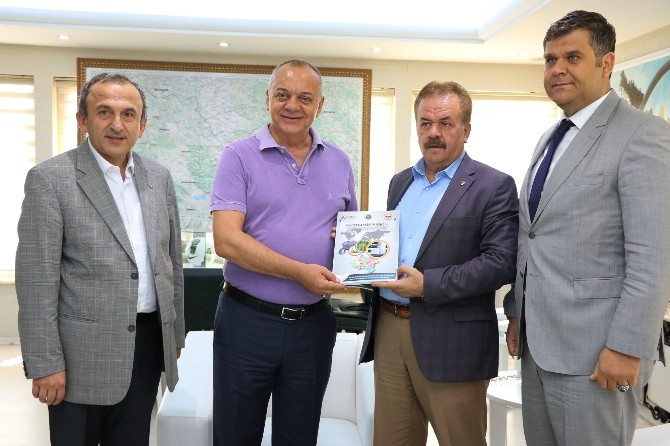 MTSO Başkanı Erbil, Başkan Ergün’ü Ziyaret Etti