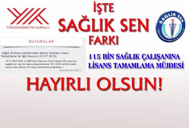 115 Bin Sağlık Çalışanına Lisans Tamamlama Müjdesi