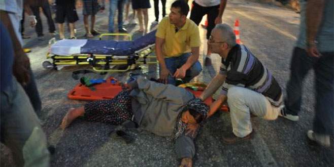 Yaşlı çift kazada yaralandı