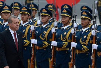 Erdoğan Çin’de resmi törenle karşılandı