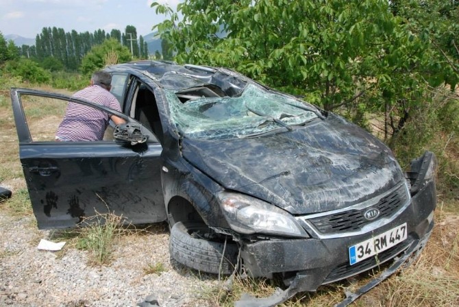 Denizli’de Araç Takla Attı: 1 Yaralı
