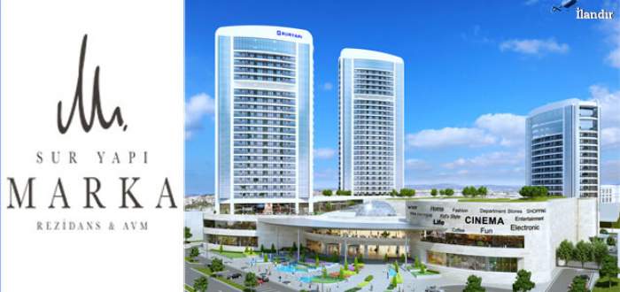 Sur Yapı Marka Rezidans ve AVM’de Örnek Daireler Hazır