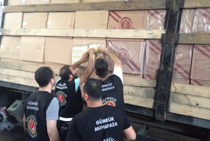 Sarp Gümrük Sahası’nda yapılan operasyonda, yaklaşık 22 milyon TL değerinde