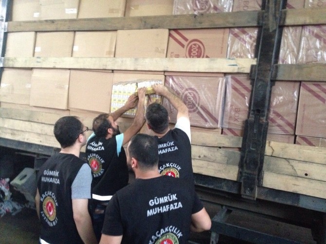 Tarihin En Büyük Kaçak Sigara Yakalaması Gerçekleştirildi