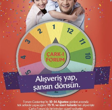 Forum Gaziantep, ziyaretçilerini sürpriz hediyeler kazandıran ve merakla beklenen Çark-ı