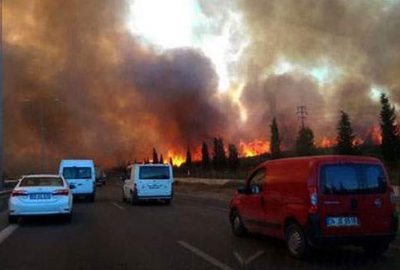 Askeri bölgede yangın!