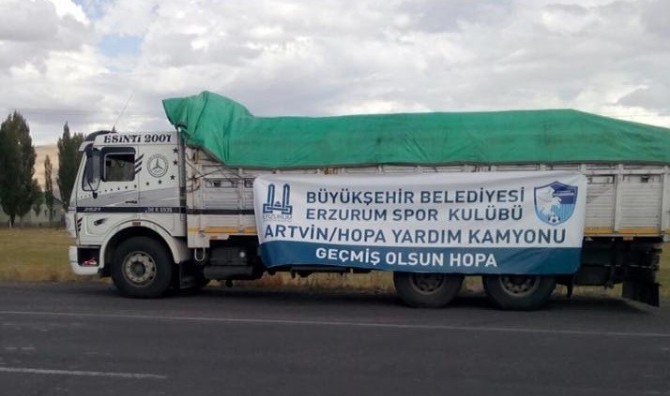 Bb Erzurumspor’dan Hopa’ya Yardım Kamyonu