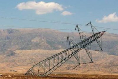 Yüksek gerilim hattına bombalı saldırı