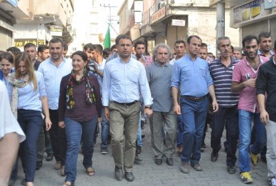 Cizre’de 4 Sivilin Cenazesi Sonrası Yürüyüş Yapıldı