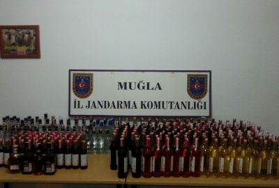 Marmaris’te 300 Şişe Kaçak İçki Ele Geçirildi