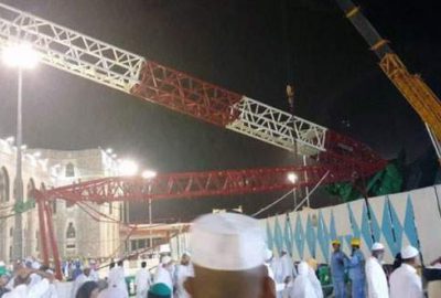 Mekke’deki vinç kazasında ölü sayısı arttı