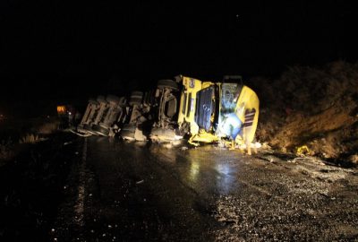 Kütahya’da Asit Tankeri Devrildi: 1 Yaralı