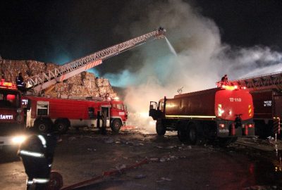 Kağıt Fabrikasında Yangın