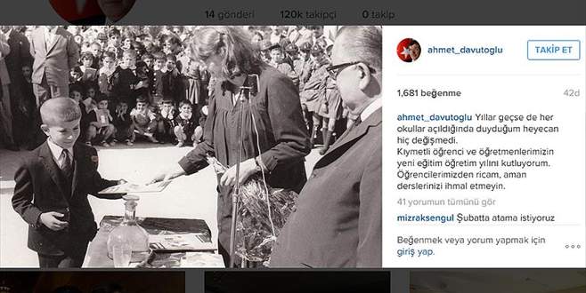 Davutoğlu yeni eğitim-öğretim yılını böyle kutladı