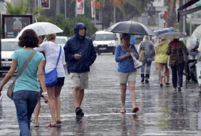 Bodrum’da kuvvetli rüzgar ve sağanak