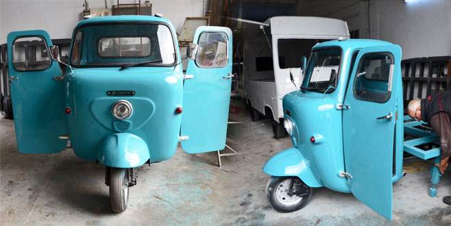 Hurda triportörler usta ellerde yeniden hayat buluyor