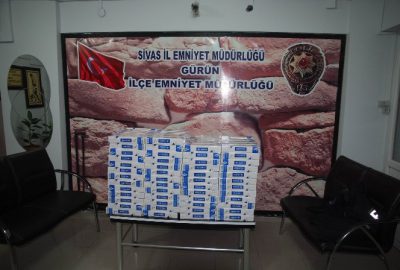 Gürün’de 3 Bin Paket Kaçak Sigara Yakalandı
