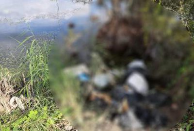 Gölette mide bulandıran manzara!