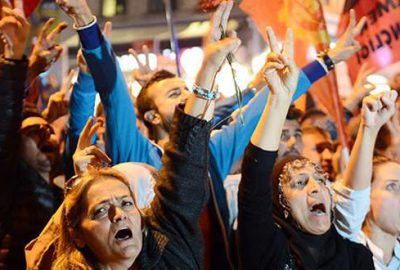 Taksim’de bombalı saldırı protestosu