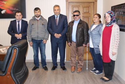 Görme Engellilerden Kaymakam Yapıcı’ya Ziyaret