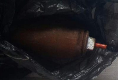 İnşaatın bekçi kulübesinde bomba bulundu