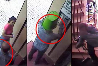 Kafasına geçirdiği kova da hırsızı kurtaramadı