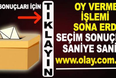 Oylar sayılıyor. Seçim sonuçları www.olay.com.tr’de. Bursa seçim sonuçları