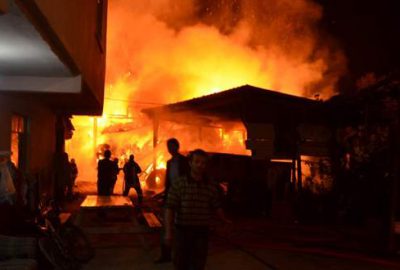 Yangında can pazarı