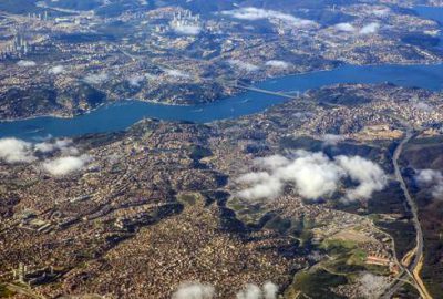 Bulutlar altında İstanbul Boğazı