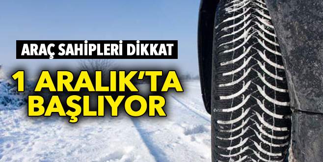 Zorunlu kış lastiği uygulaması 1 Aralık’ta başlıyor