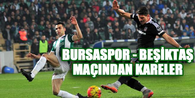 Bursaspor Beşiktaş maçından kareler
