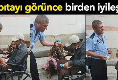 Zabıtayı gören dilenci birden iyileşti